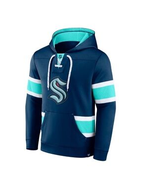 Seattle Kraken NHL Fanatics Powerplay Warrior Lace-Up Hoodie - Men’s Medium